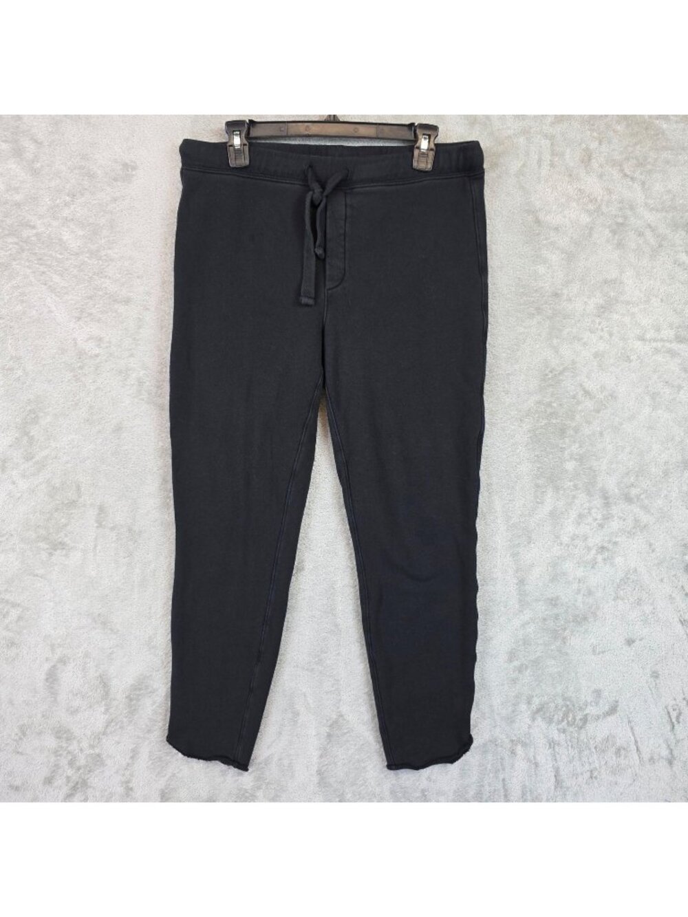 Frank & Eileen Christine Tulip Ankle Sweatpants Womens L Black French Terry